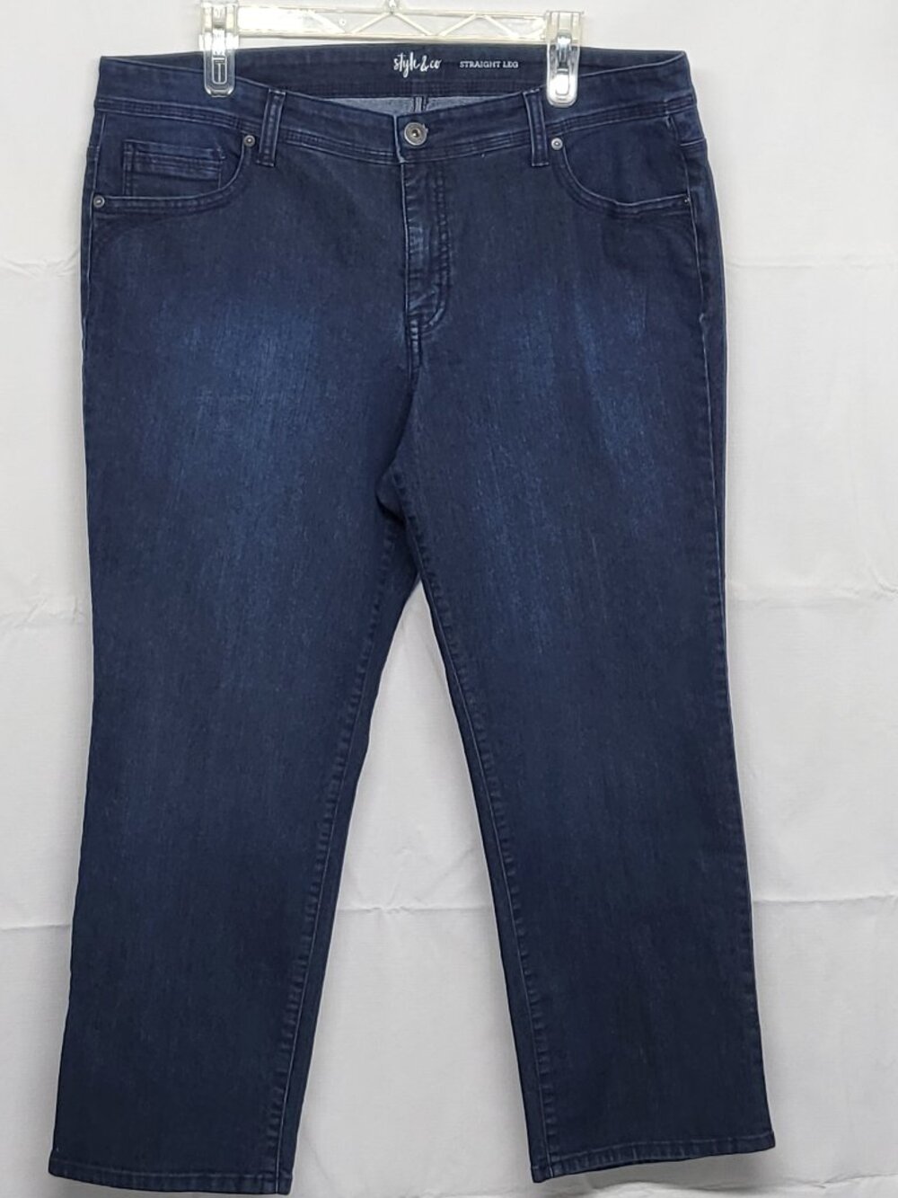 Style & Co Womens Jeans Straight Leg 16WP Petite Stretch Ankle w/ Tummy Panel
